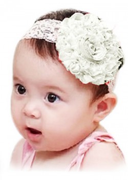  Shop Online White Net with a Big Flower for Newborn Princess