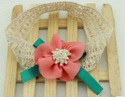  Online Innocent Baby Girl Headband in Wide Elastic Faded Peach Flower