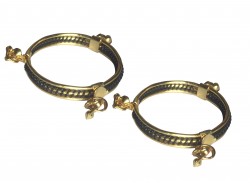 AkinosKIDS Modern yet traditional nazariya in Gold with Black Spirals for attractive look.