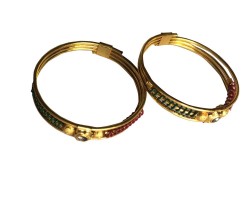 AkinosKIDS Modern yet traditional nazariya in Gold plated  with multi color spiral for attractive look.