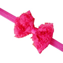  Cute Baby Pink Headbands for Girls with Bow Flower Arrangement