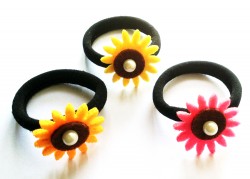 A Beautiful Handmade Felt Sunflower Hair Bobble For A Toddler Little Girl Or Adult