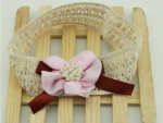  Online Innocent Baby Girl Headband in Wide Elastic Faded Pink Flower