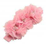  Beautiful Pink Floral Hair headband for Toddlers in India with Pearls and Diamonds
