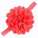  Peach Hair Accessory for Kids Birthday with Orange Flower