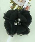  BabyGirl Newborn Black Elastic Soft Headband Embellished with Diamond Pearl.Kids Hair Accessory 