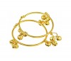 AkinosKIDS Gold Plated Ghungroo Design Tube Round Shape Fixed Size Nazariya - Gold Plated